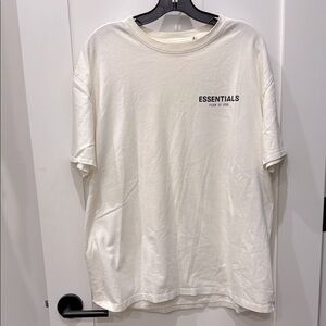 Essentials Cream Short Sleeve Tee men’s small